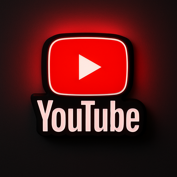 YouTube Logo LED Işık | Creator LightBox